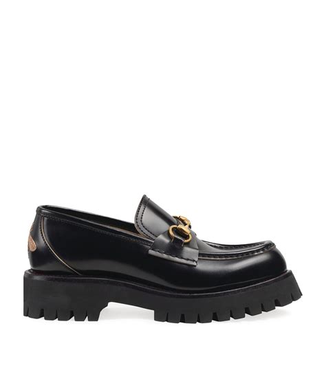 gucci velvet lug sole loafer|Gucci horsebit detailed leather loafers.